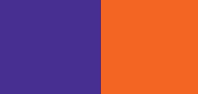 Purple and Orange colour swatch